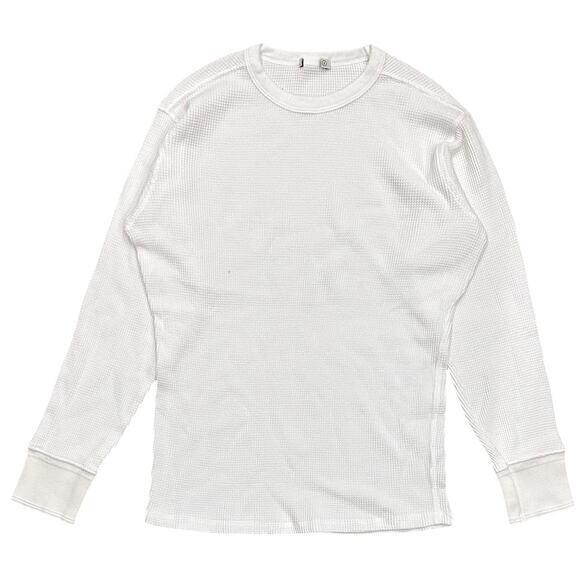 Buck Mason Other - Buck Mason Men's Toughknit Thermal Long Sleeve Heavyweight Crew Shirt in White